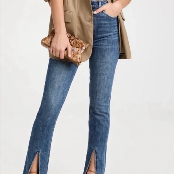 Pistola Colleen Classic Blue Split Hem Jeans - Picture 2 of 10